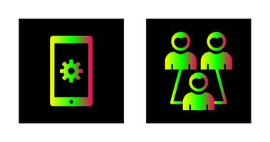 Network Settings and Connected Users Icon vector