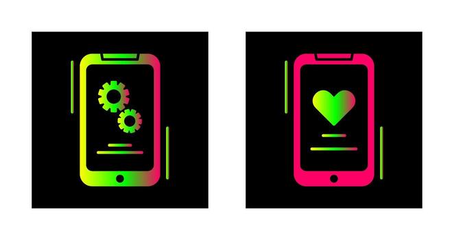 ajuste y favorito icono vector