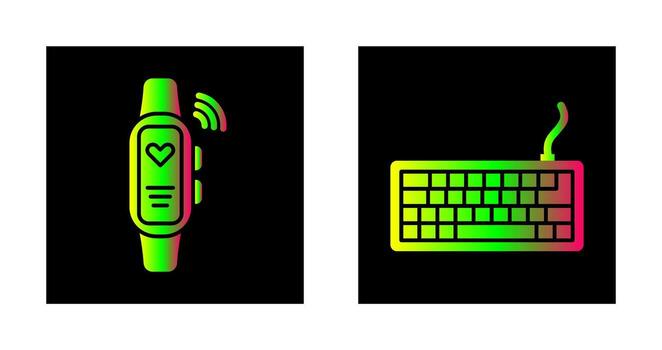 inteligente banda y teclado icono vector