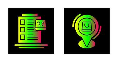 Wish List and Shop Location Icon vector