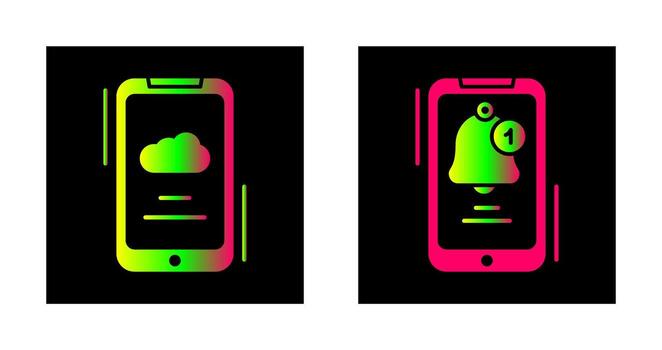 Weather App and Notifications Icon vector