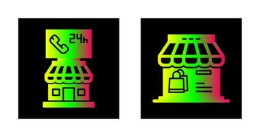 24 Hour and Store Icon vector