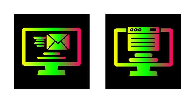 Mail and Web Icon vector