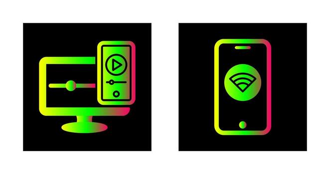 Wifi y sensible icono vector