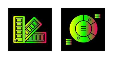 Pie Chart and Pantone Icon vector