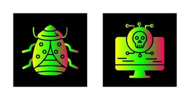 error y virus icono vector