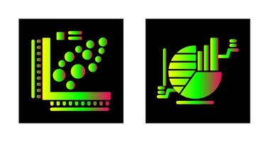 Plot and Pie Chart Icon vector