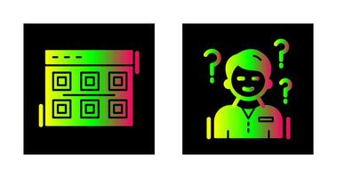 Layout and Confuse Icon vector