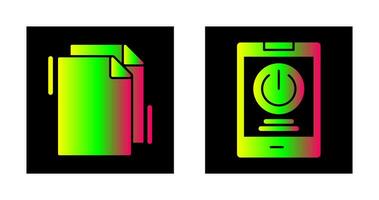 Copy and Power Icon vector