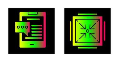 Chat and Minimize Icon vector
