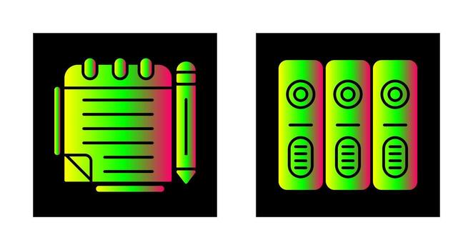 Notepad and Document Icon vector