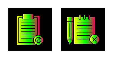 Prohibition and Unchecked Notes Icon vector