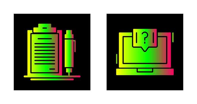 Contract and Question Icon vector