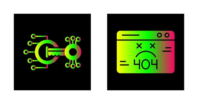 Encryption and 404 Error Icon vector