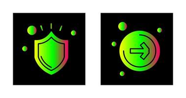 Shield and Right  Icon vector