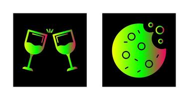 Wine and Cookie Icon vector