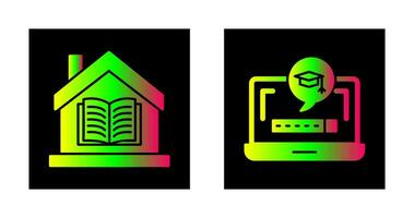 Digital Learning and Homeschooling Icon vector