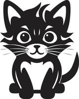 Vectorized Cat Head Monochromatic Prowling Kitty vector