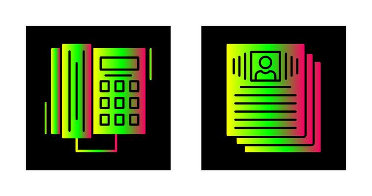 Phone Call and Resume Icon