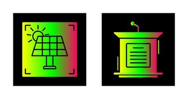 Panel and Podium Icon vector