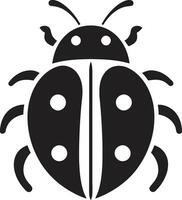 Timeless Beauty Ladybug Mark in Black Eyes of the Ladybug Emblematic Simplicity vector