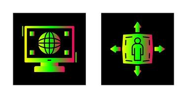 Worldwide and Humanpictos Icon vector