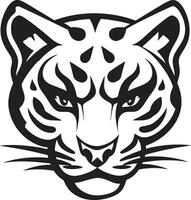 Jungle Majesty Ocelot Logo in Black Vector Silent Stalker Graceful Ocelot Symbol