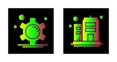 engranaje y empresa icono vector