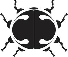 Eyes of Simplicity Vectorized Ladybug Art Sleek Silhouette Black Ladybug Crest vector