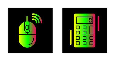 Calculator and Mouse Icon vector
