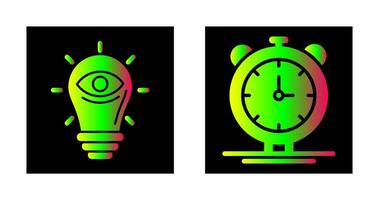 visionario y alarma campana icono vector