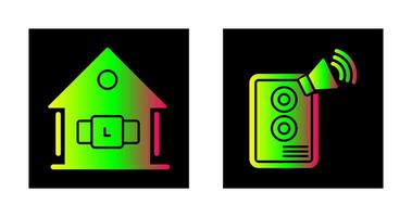 Smartwatch and Speaker Icon vector