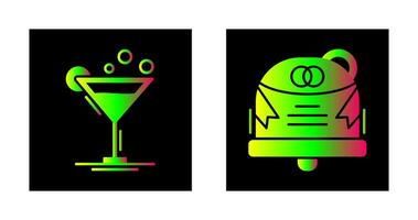 Coktail and Wedding Icon vector