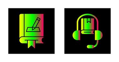 Editing and Audio Book Icon vector