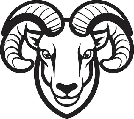 Sheep Silhouette in Black Vector Finesse Flock Badge Woolly Charm