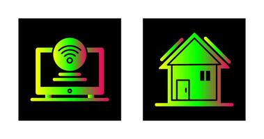 Led and Home Icon vector