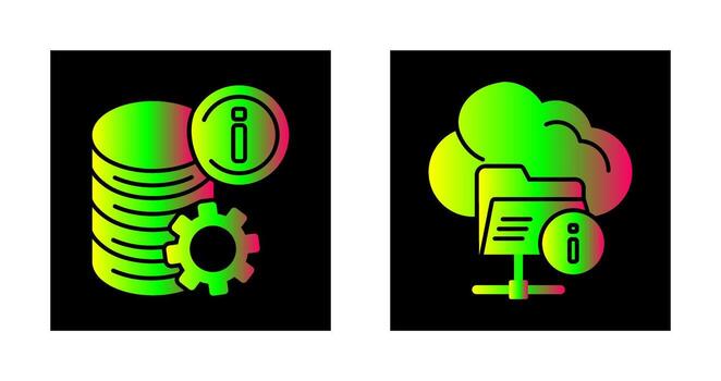 data and folder  Icon vector
