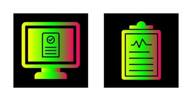 Online appointment and Clipboard Icon vector