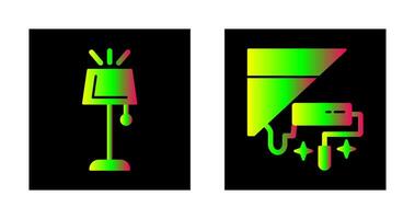 Lamp and Paint Icon vector