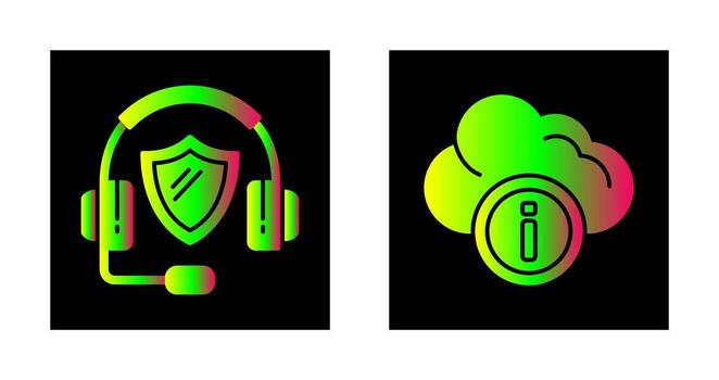 llamada centrar y nube informática icono vector