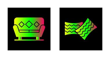 Sofa and Cushions Icon vector