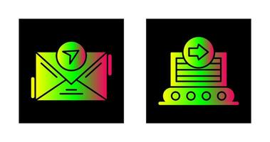 message and container Icon vector