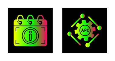 api and calendar Icon vector