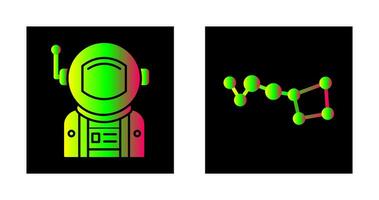 big dipper and astronaut Icon vector