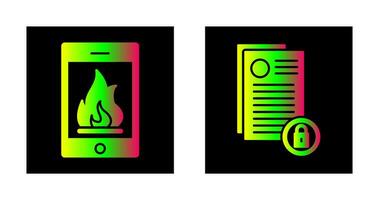 Fire and Privacy Icon vector