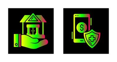 House and Smartphone Icon vector