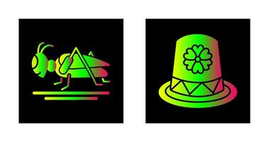 Grasshopper and Hat Icon vector