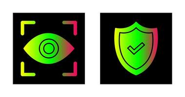ojo escanear y seguridad icono vector