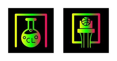 Flask and Basketball Icon vector