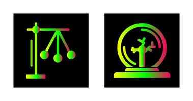 Pendulum and Plasma Ball Icon vector